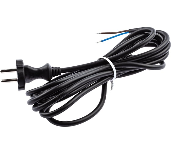 Изображение товара Сетевой шнур с вилкой ЭРА UX-2x0,75-1,5m-B 1,5м ПВС 2x0,75мм2 черный Б0048681