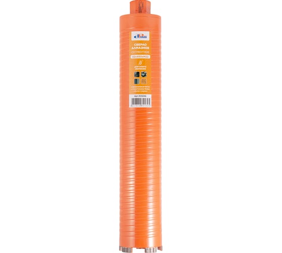 Изображение товара Сверло Алмазное Сегментное сухое 82x450x5хM22 (арм.бетон) ProfiDiam 310246