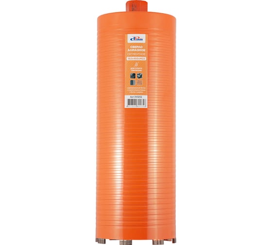 Изображение товара Сверло Алмазное Сегментное сухое 162x450x8хM22 (арм.бетон) ProfiDiam 310252