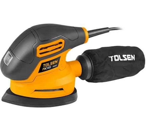 Изображение товара Шлифмашина TOLSEN delta 200 Вт, подошва 140x90 мм, мешок д/пыли, 220 В 79562