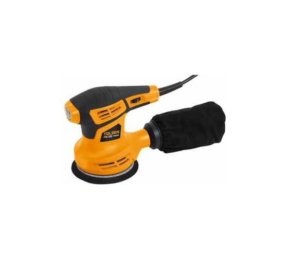 Изображение товара Шлифмашина эксцентриковая TOLSEN 280 Вт, 125 мм, 6000-13000 об/мин, мешок д/пыли, 220 В 79566