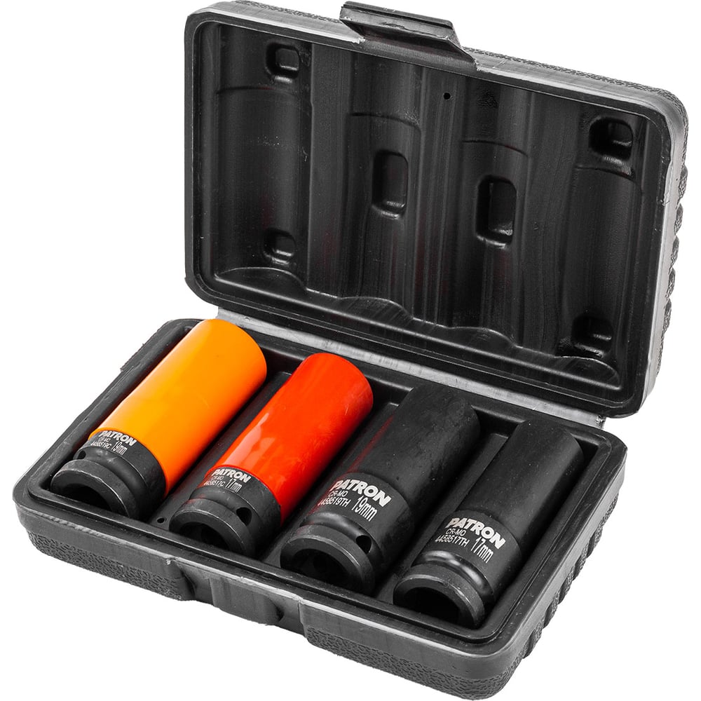 Изображение товара Набор головок ударных тонкостенных Patron 4 предмета 1/2 дюйма П-4032TH44