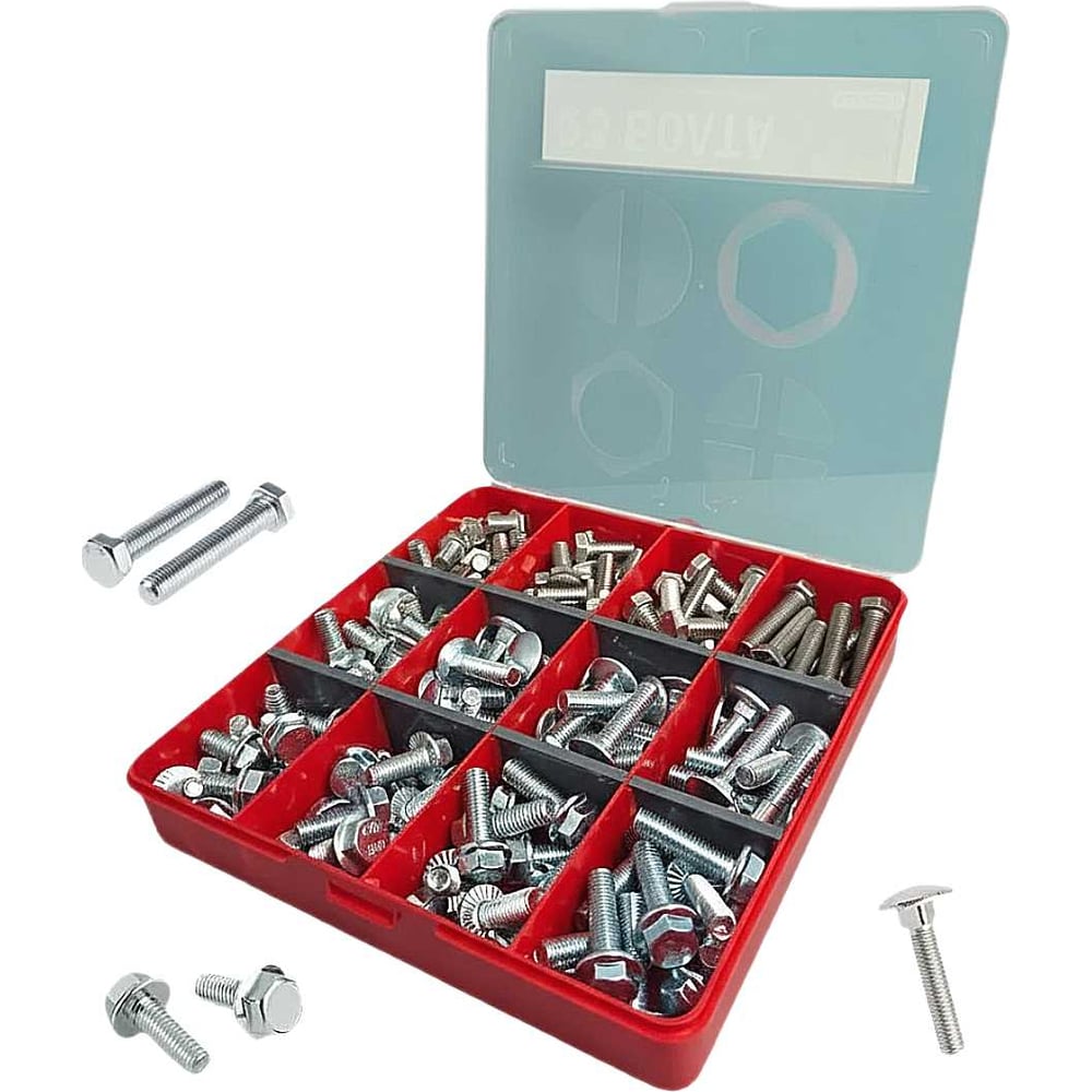 Изображение товара Болты 23 Болта М8 DIN603,DIN933,DIN6921 в органайзере НАБОР 2 20000132
