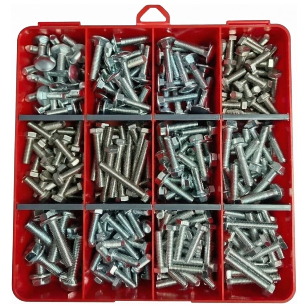 Изображение товара Набор болтов М6 23 шт. DIN603 DIN933 DIN6921 с цинковым покрытием