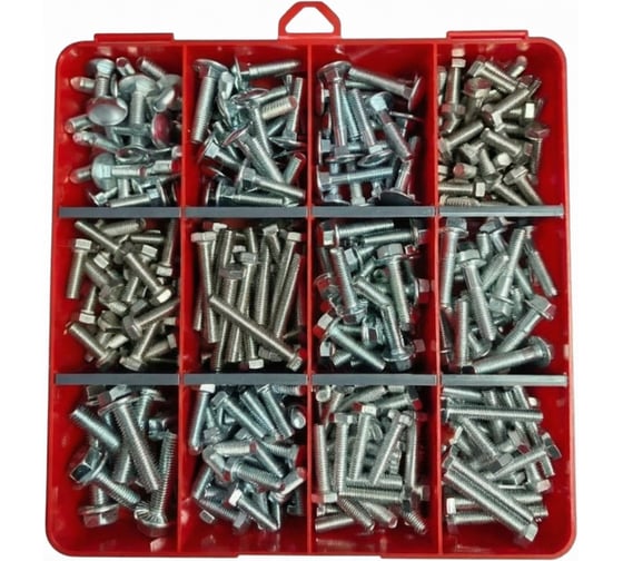 Изображение товара Болты 23 Болта М6 DIN603,DIN933,DIN6921 в органайзере НАБОР 3 20000133