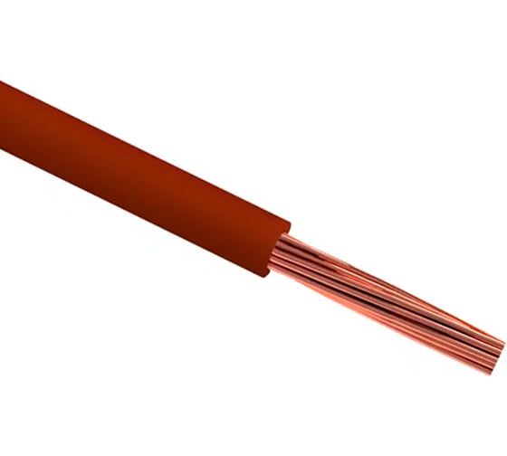 Изображение товара Провод монтажный НВ АО "ЗАВОД "ЧУВАШКАБЕЛЬ" 0,50 4 600 коричневый (50 м) Чувашкабель ГОСТ ПR1070NИ00000A2