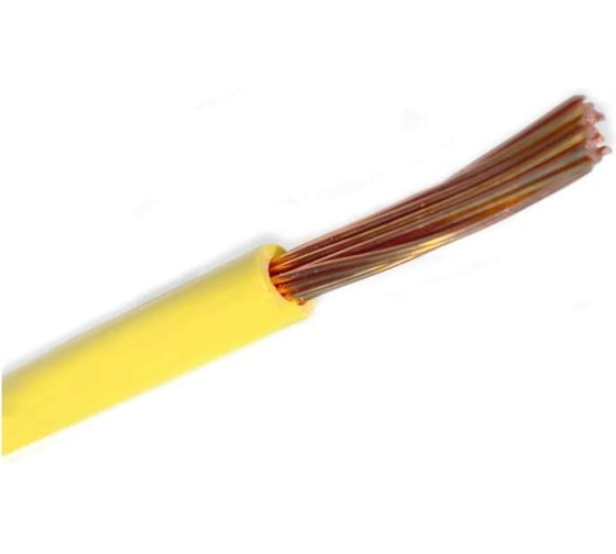 Изображение товара Провод электрический силовой АО "ЗАВОД "ЧУВАШКАБЕЛЬ" ПуГВ 1х1,5 желтый, 10 м, Чувашкабель ГОСТ ПF1120XЖ0000005