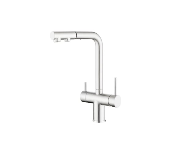 Изображение товара Смеситель для кухни Wonzon Woghand с выдвижным изливом и подключением фильтра, хром WW-88458018-CR