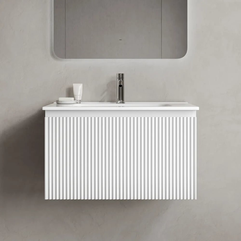 Изображение товара Подвесная тумба для ванной Sancos Snob R 1.0 белый с ящиком