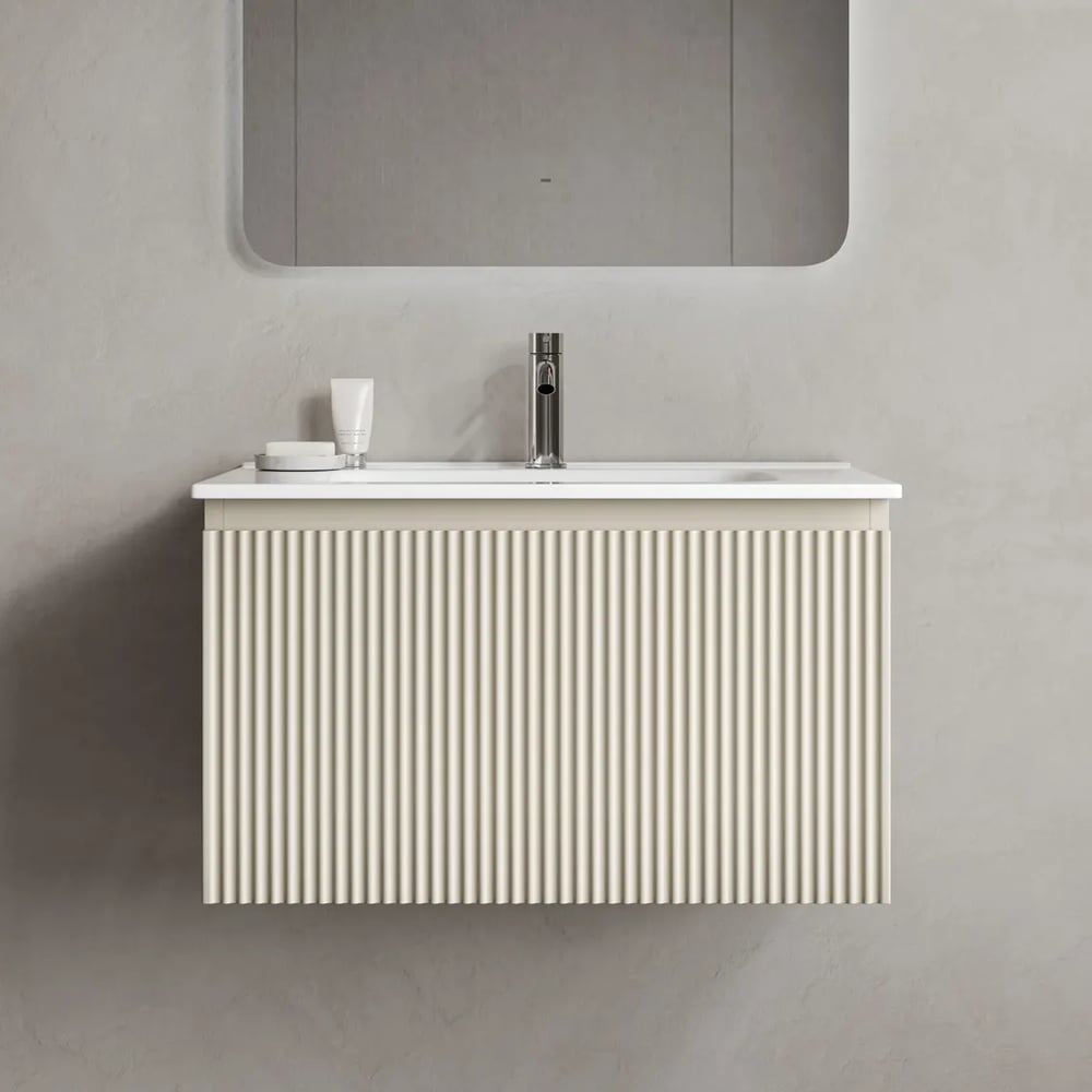 Изображение товара Современная подвесная тумба Sancos Snob R 1.0 бежевый 690x445x406 мм с ящиком