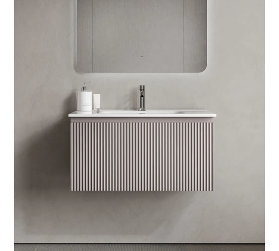 Изображение товара Тумба подвесная Sancos Snob R 1.0, 790×445×406 мм, с одним ящиком с доводчиками, Doha Soft SNR1.080SM