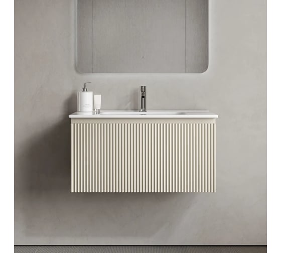 Изображение товара Тумба подвесная Sancos Snob R 1.0, 790×445×406 мм, с одним ящиком с доводчиками, Beige Soft SNR1.080CE