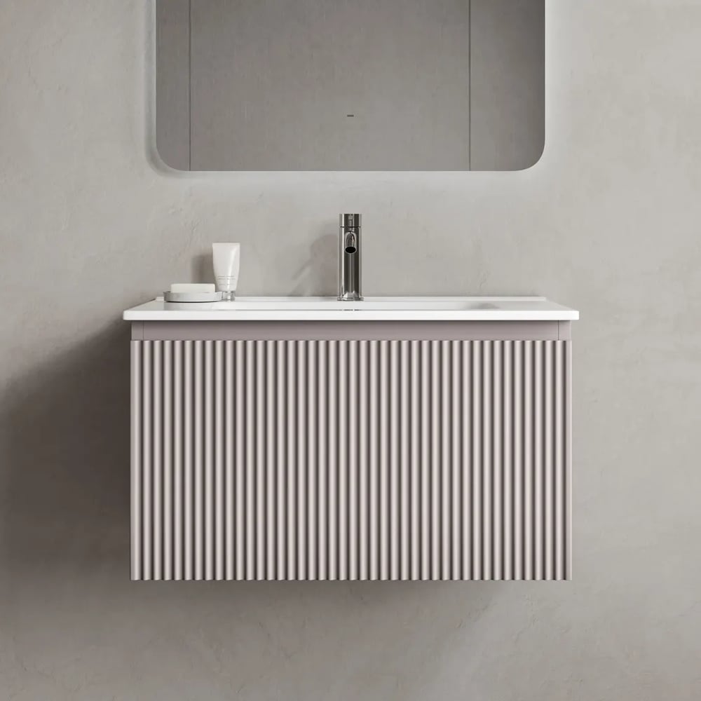 Изображение товара Подвесная тумба для ванной Sancos Snob R 1.0 с ящиком серый