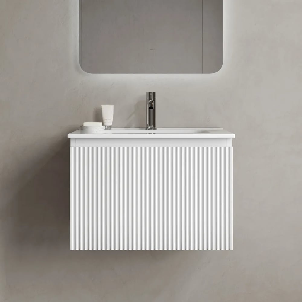 Изображение товара Подвесная тумба Sancos Snob R 1.0 белая с ящиком и доводчиками