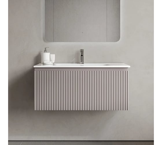 Изображение товара Тумба подвесная Sancos Snob R 1.0, 890×445×406 мм, с одним ящиком с доводчиками, Doha Soft SNR1.090SM