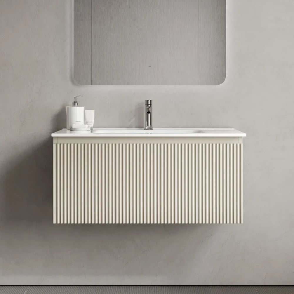 Изображение товара Подвесная тумба Sancos Snob R 1.0 бежевый современный стиль с ящиком