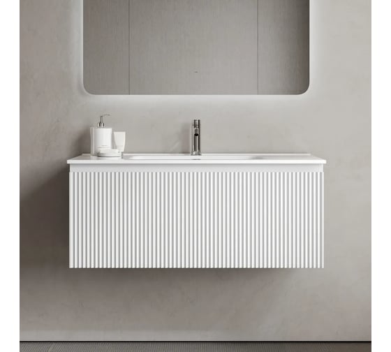 Изображение товара Тумба подвесная Sancos Snob R 1.0, 995×445×406 мм, с одним ящиком с доводчиками, Bianco SNR1.0100W