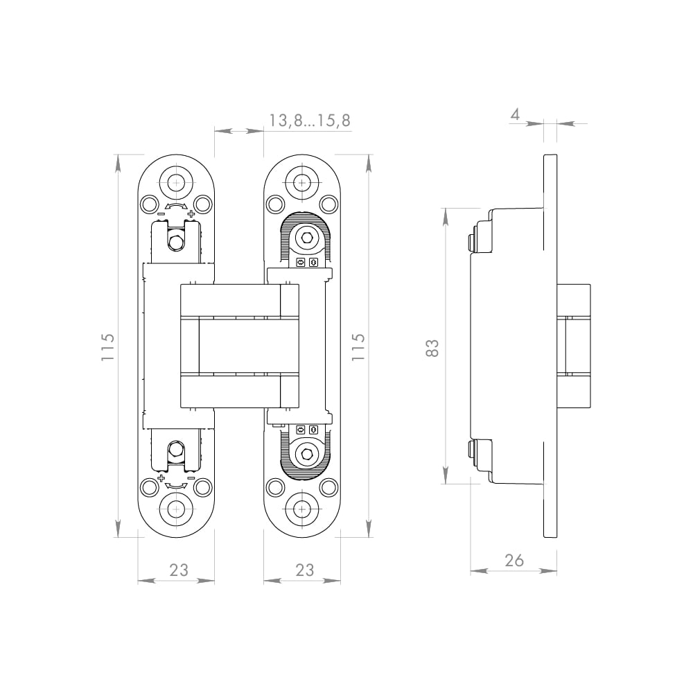 Изображение товара Петля скрытой установки ARMADILLO U3D3000.VPG FSG золото 2 шт универсальная