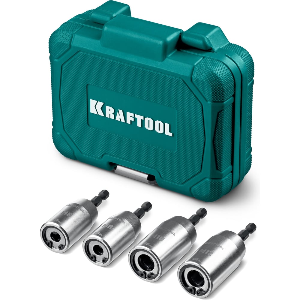 Изображение товара Набор ударных шпильковёртов KRAFTOOL Stud Driver, 4 шт М6 М8 М10 М12 для профессионалов
