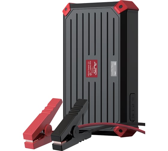 Изображение товара Пусковое зарядное устройство на суперконденсаторах QUMO Jump Starter 2in1, 1000 А, модель JSQ-10C-S1, для автомобильной системы 12 В, серо-красный 54607