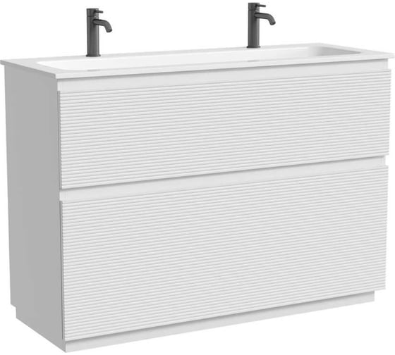 Изображение товара Тумба напольная SANCOS Folk Floor 1190х445х850, c двумя ящиками оснащенными доводчиками, Bianco, арт. FL120FW