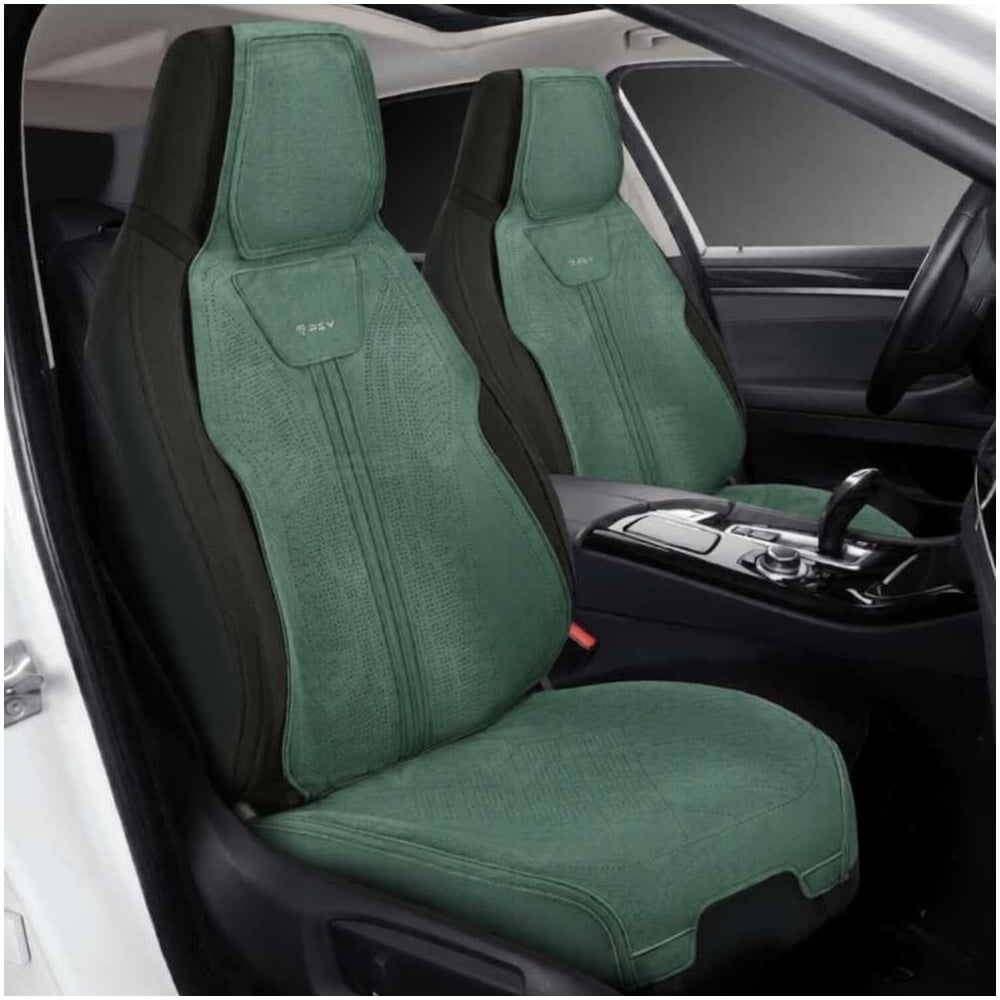 Изображение товара Накидки PSV Vertical FRONT Зеленый из алькантары для передних сидений автомобиля