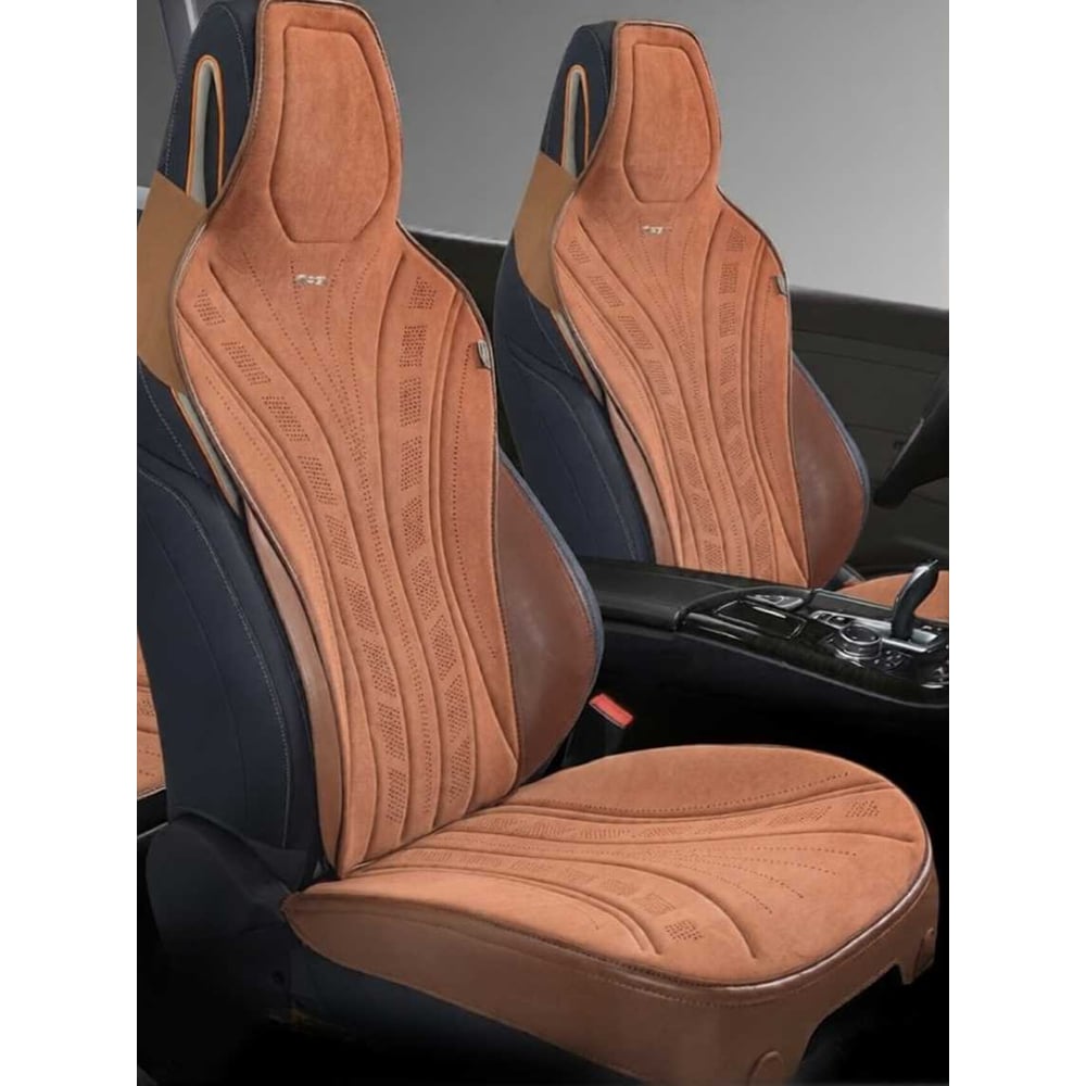 Изображение товара Накидки PSV Uragan 2 FRONT для передних сидений из алькантары коричневого цвета
