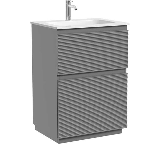 Изображение товара Тумба напольная SANCOS Folk Floor 590х445х850, c двумя ящиками оснащенными доводчиками, Ergraut soft, арт. FL60FES