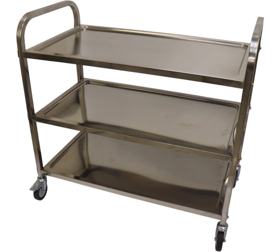 Изображение товара Тележка сервировочная ACG 3-х ярусная 95х50х90см без корзин, нержавейка 1030106