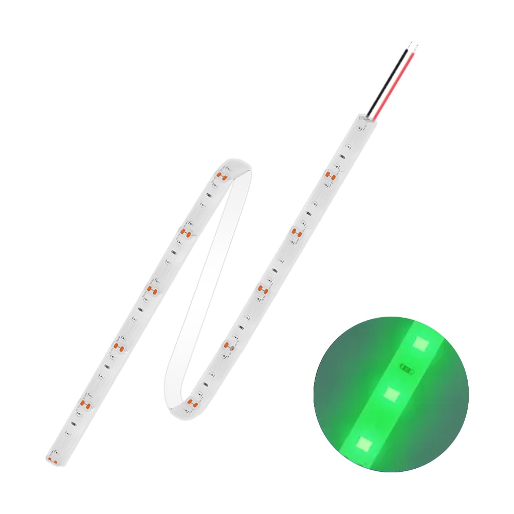 Светодиодная лента FL-LED FL-Strip 2835-SW60-G 12W/m GREEN DC-24V IP65 10х5000мм 613684