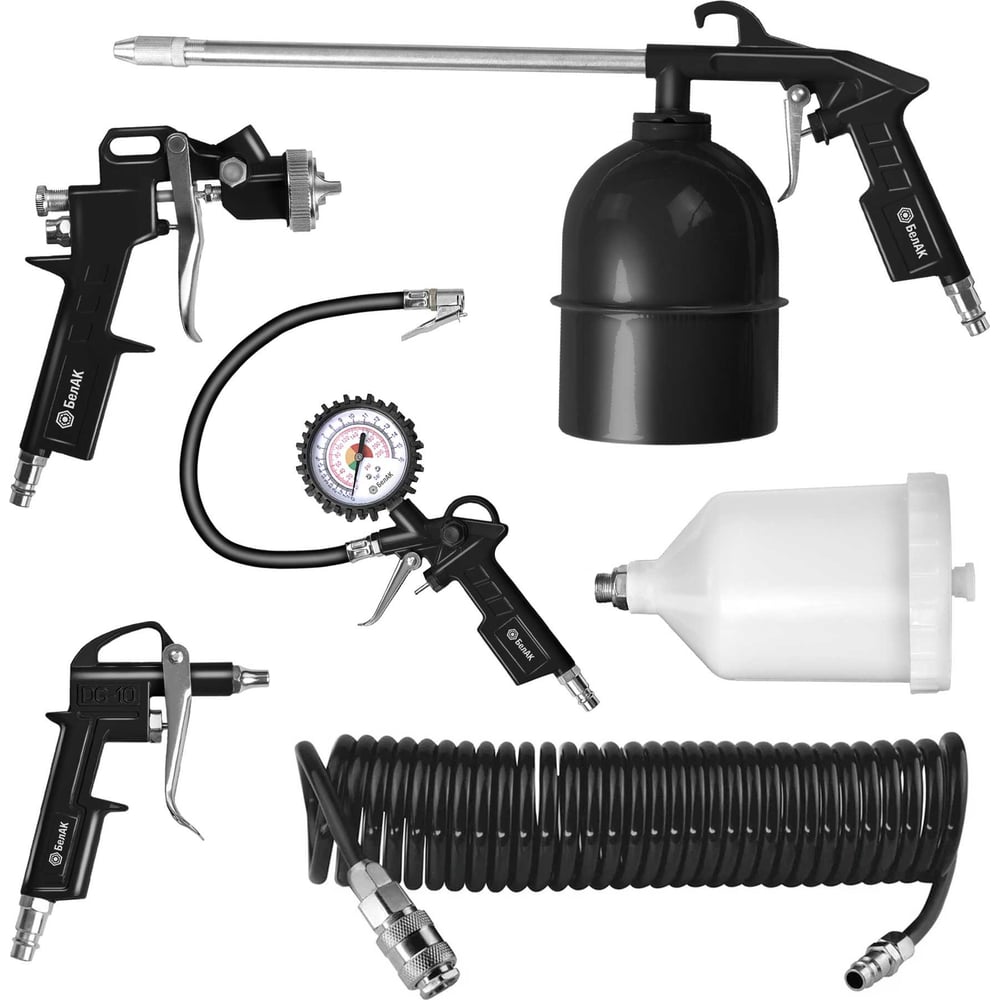 Изображение товара Набор пневмоинструмента БелАК для компрессора 5 предметов БАК.32140