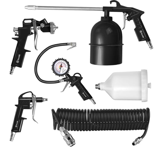 Изображение товара Набор пневмоинструмента БелАК для компрессора 5 предметов БАК.32140