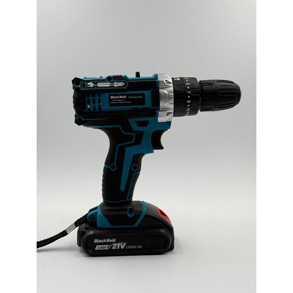 Изображение товара Аккумуляторная дрель-шуруповерт BlackWeld DZ04-2B 21V 2.0Ah профессиональный