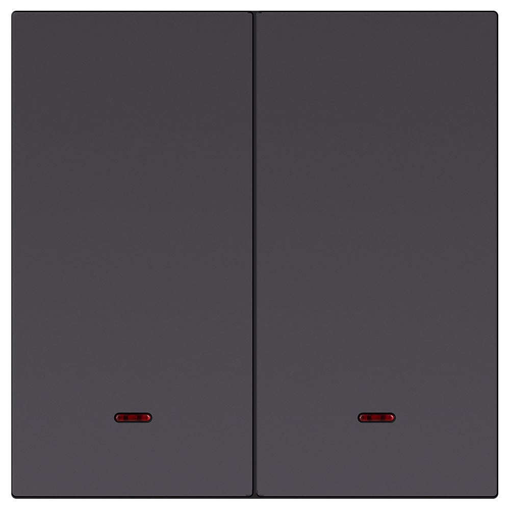 Изображение товара Выключатель 2-клавишный SMARTBUY Альтаир с индикатором черный 10А