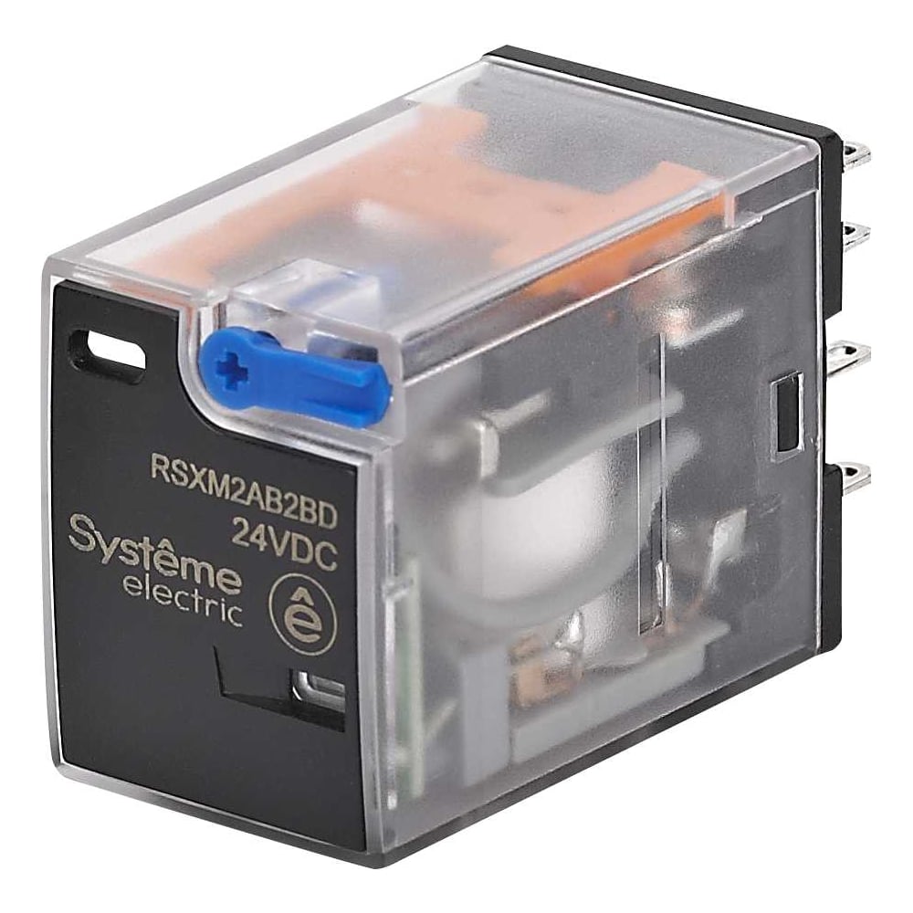 Изображение товара Реле Systeme Electric Systeme Sig RSXM2AB2BD мощное силовое 12 А 24 В DC с индикацией и тест-кнопко