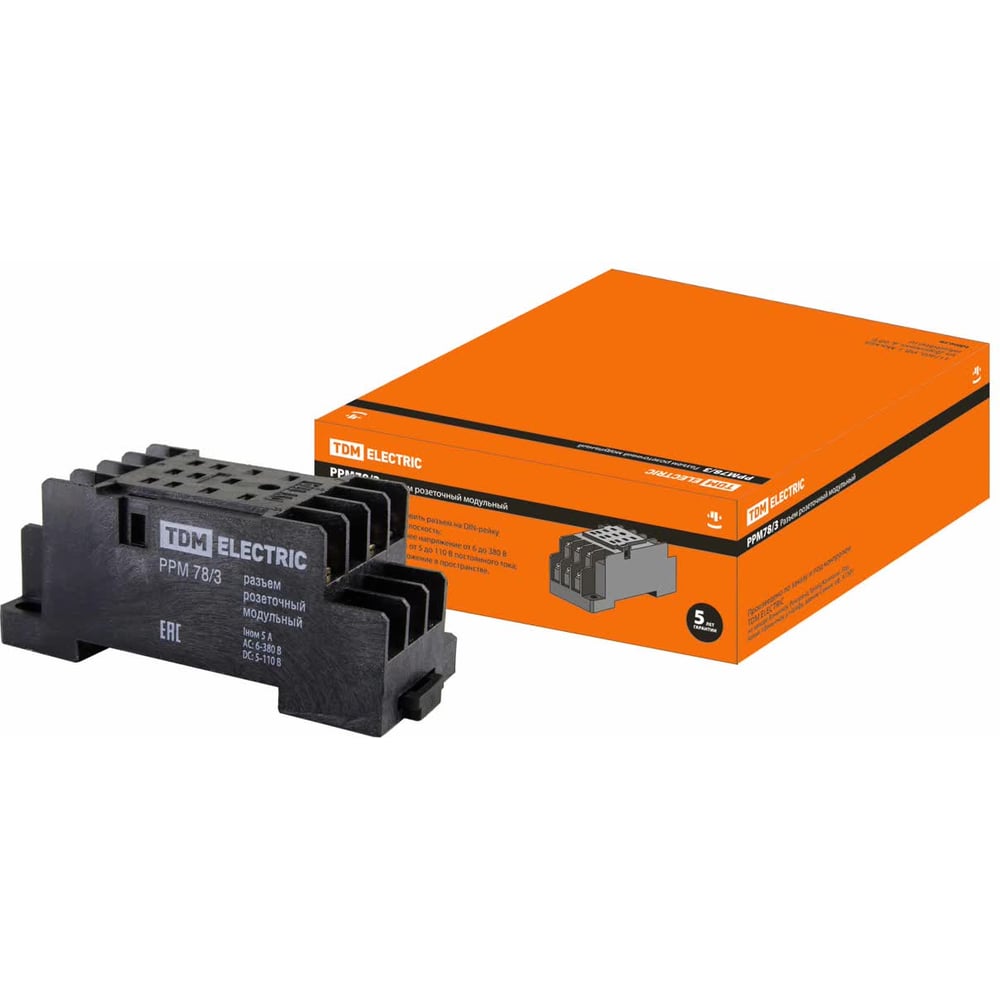Изображение товара Модульный разъем TDM ELECTRIC РРМ78/3 для автоматизации и электроснабжения