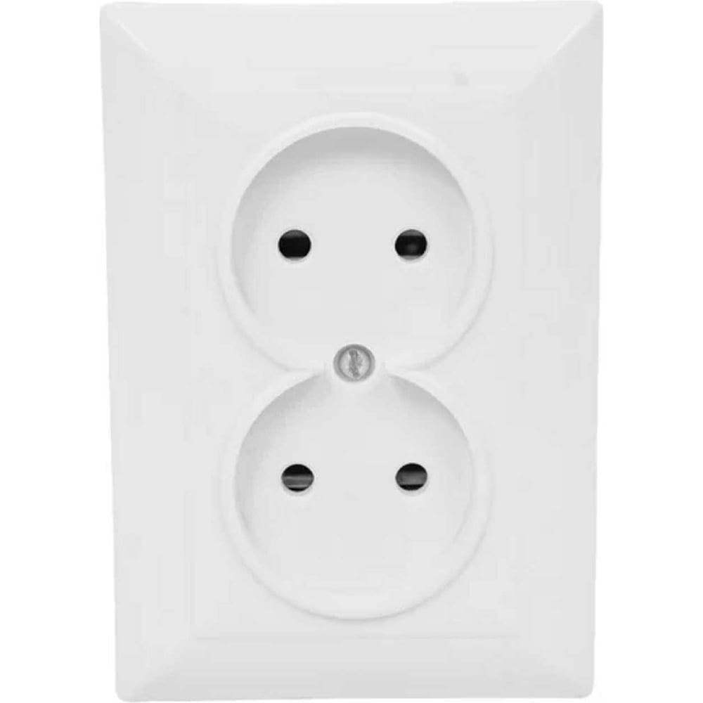 Изображение товара Розетка Ливны-Электро РС 10-010 2-х местная белая серия Ретро