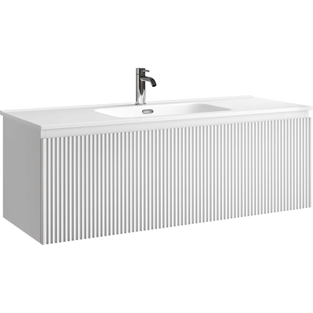 Изображение товара Подвесная тумба для ванной SANCOS Snob R 1.0 белая с ящиком и доводчиками