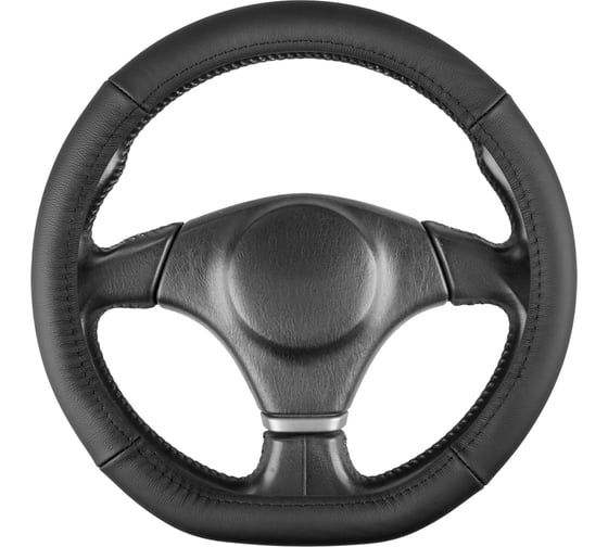 Изображение товара Оплетка SKYWAY D-тип натуральная кожа S (35-37 см) Base Real-17 Черная S01108050