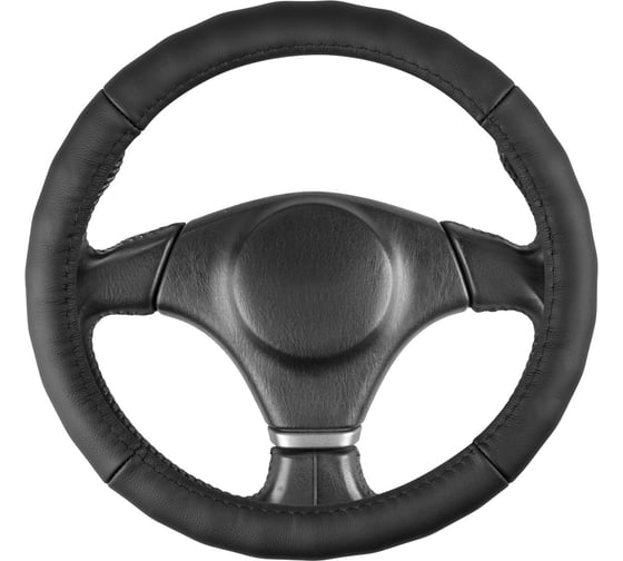 Изображение товара Оплетка SKYWAY натуральная кожа L (39-41 см) Base Real-6 Черная S01108027