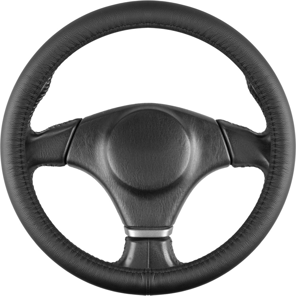 Изображение товара Оплетка SKYWAY из натуральной кожи размер M черная для руля 37-39 см