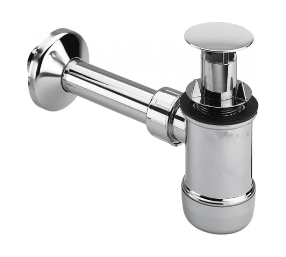 Изображение товара Сифон Viega 32 хром.пластик (для умыв-ка без перелива)с трубкой из хром.лат.и отраж.  мод.5421 472528