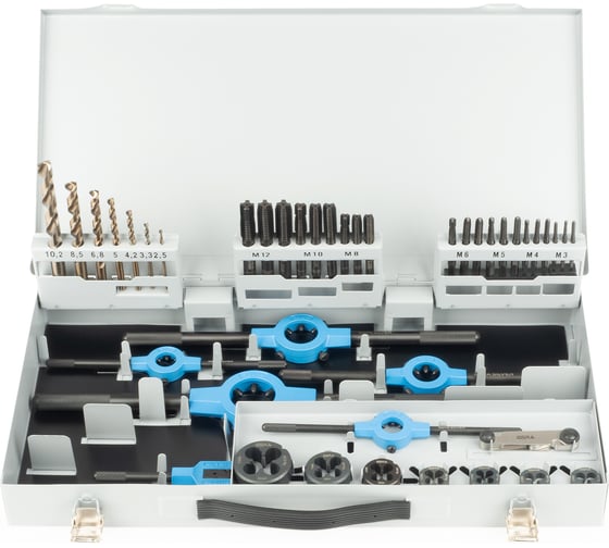 Изображение товара Набор ручных метчиков и плашек GSR DIN 352/223 M3-M12 HSSE-VAP 45 предметов B08531030
