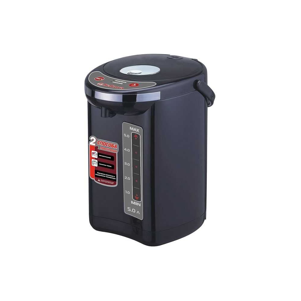 Изображение товара Термопот SAKURA SA-315B 5л черный со встроенным дисковым нагревателем и защитой