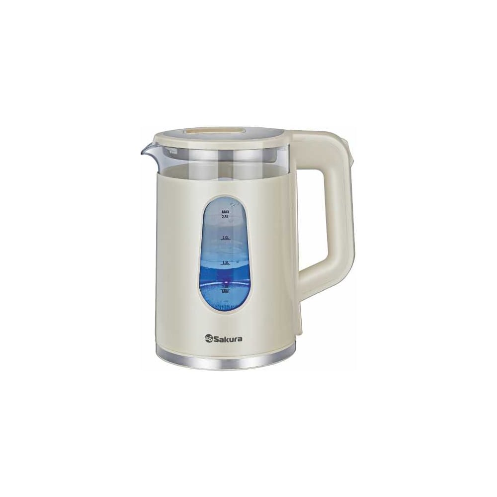 Изображение товара Электрический стеклянный чайник SAKURA SA-2735W 2л с подсветкой и защитой
