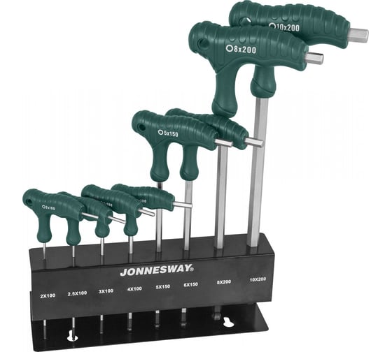 Изображение товара Комплект угловых двусторонних шестигранников Jonnesway H10MB08S