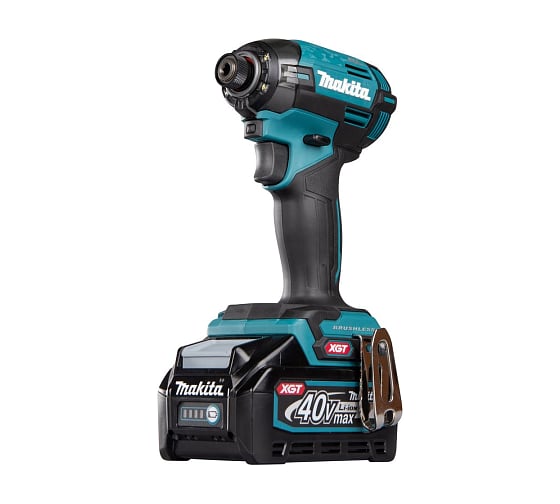 Изображение товара Шуруповерт ударный аккумуляторный Makita XGT BL 40В 1/4 220 Нм 4 рег. удара +  6 спец. Режимов, 2х2,5 Ач АКБ быстрое ЗУ Makpac 2 TD002GD201