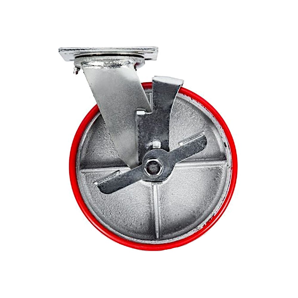 Изображение товара Колесо большегрузное полиуретановое поворотное с тормозом OCALIFT SCPb 80 200 мм