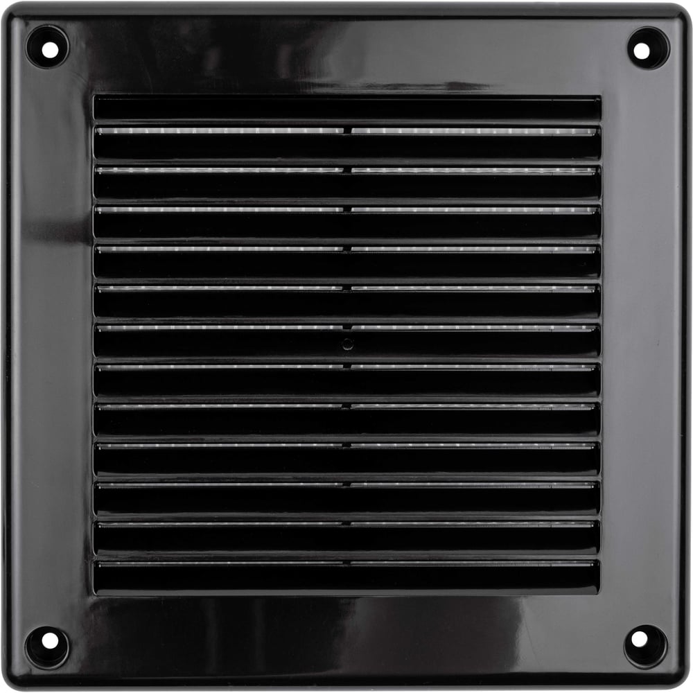 Изображение товара Решетка вентиляционная 150х150 мм черная ВА ВЕНТ с москитной сеткой