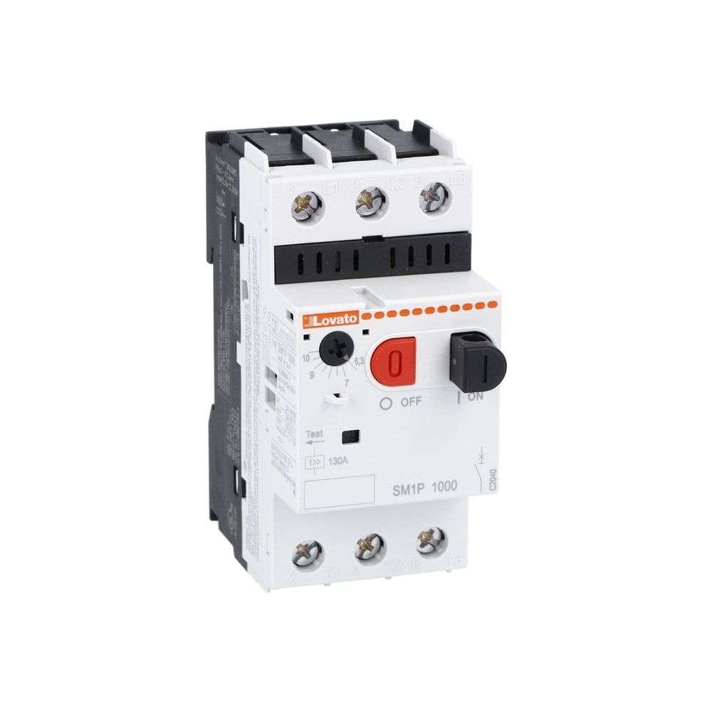 Изображение товара Автомат защиты двигателя SM1P1000 6,3-10A, 400В, 3P, LOVATO